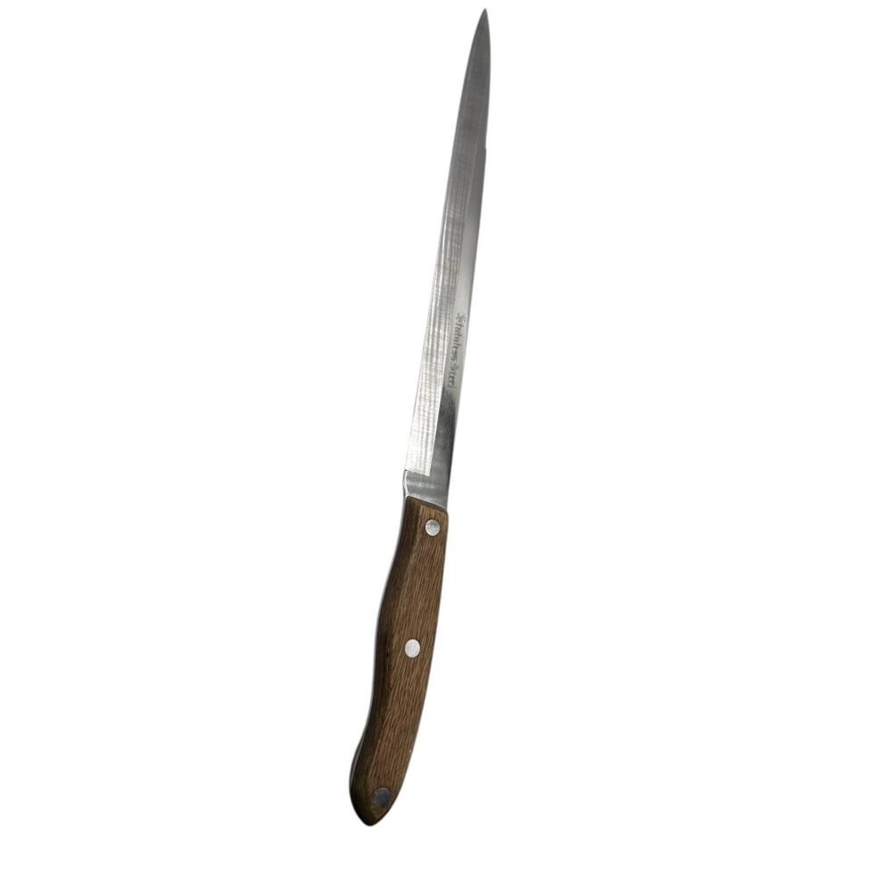 Interpur Wooden Handled Knife vintage Sashimi slicing 1970s - Picture 3 of 11